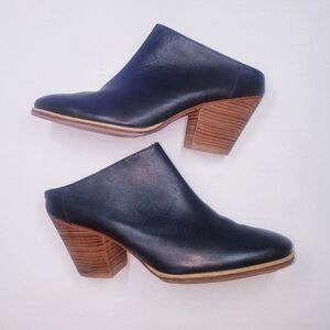 🌸 Rachel comey | Black Leather Mules,‎ Black Natural 8